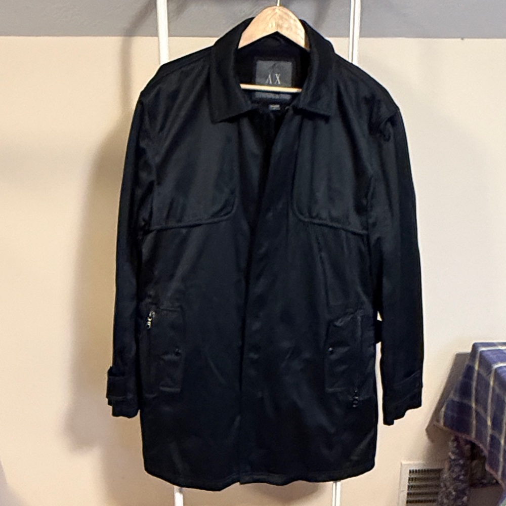 Armani Exchange black coat - size XL